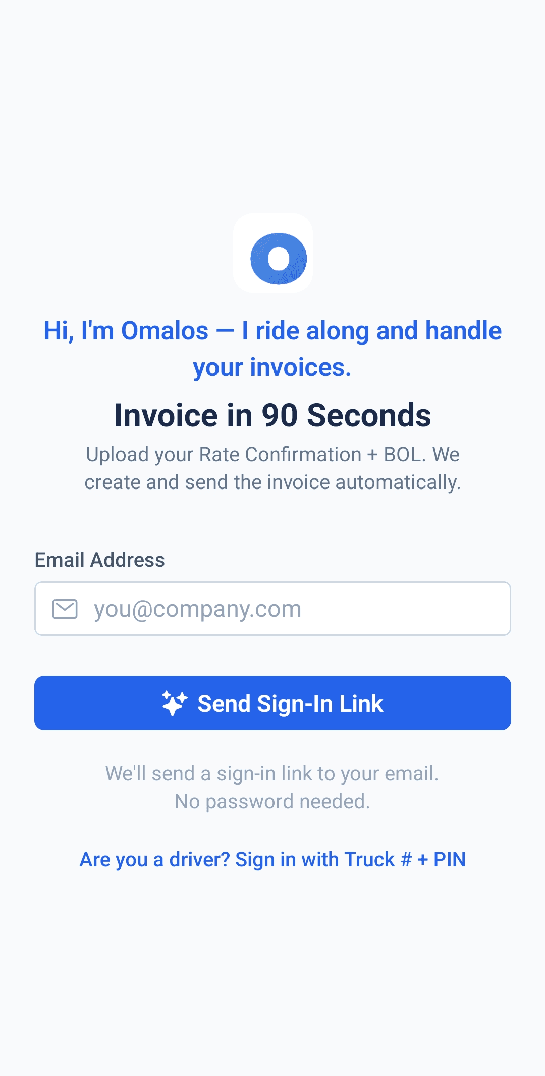 Sign in, no password needed
